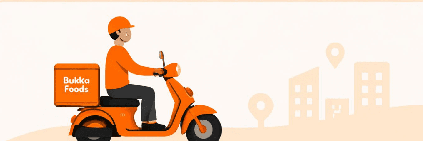 BukkaFood rider illustration